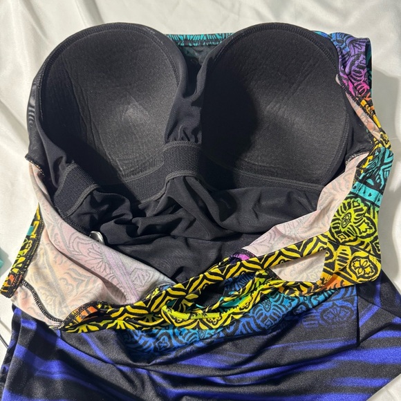 Longitude One Piece Bathing Suit Multicolour Pattern Size - Picture 6 of 14